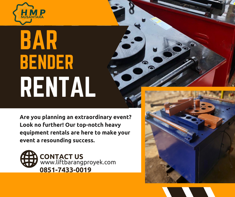 White and Orange Modern Heavy Equipment Rental Facebook Post