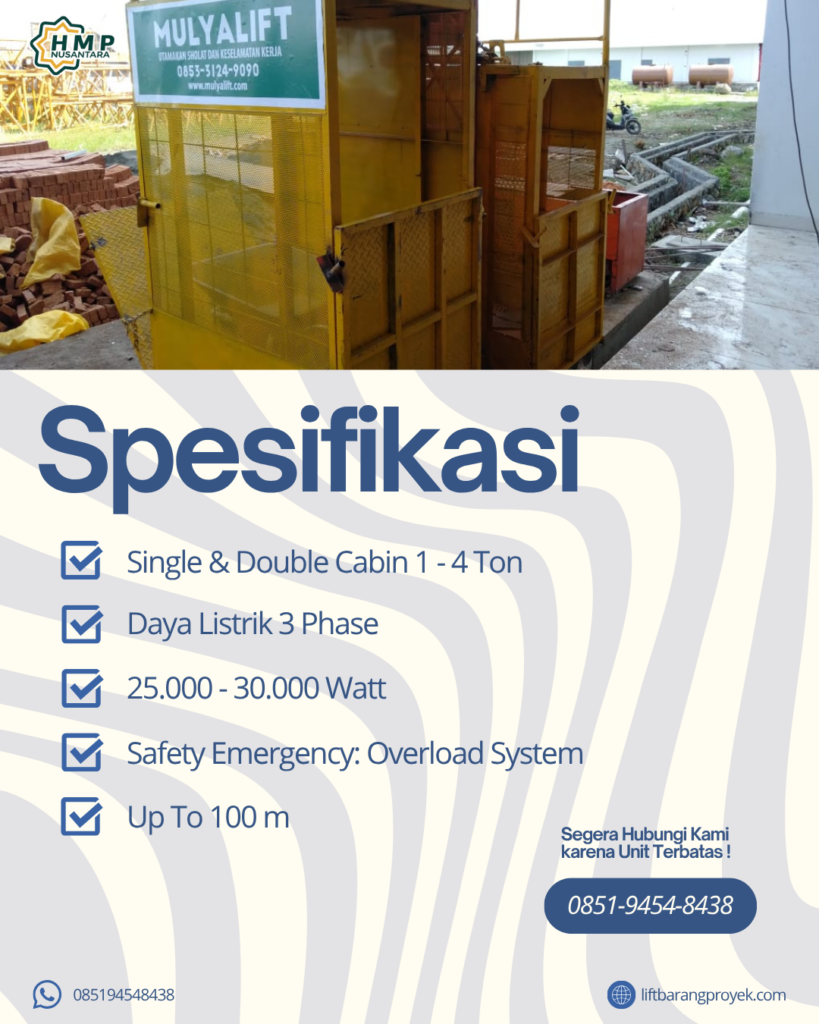 Spesifikasi Lift Barang