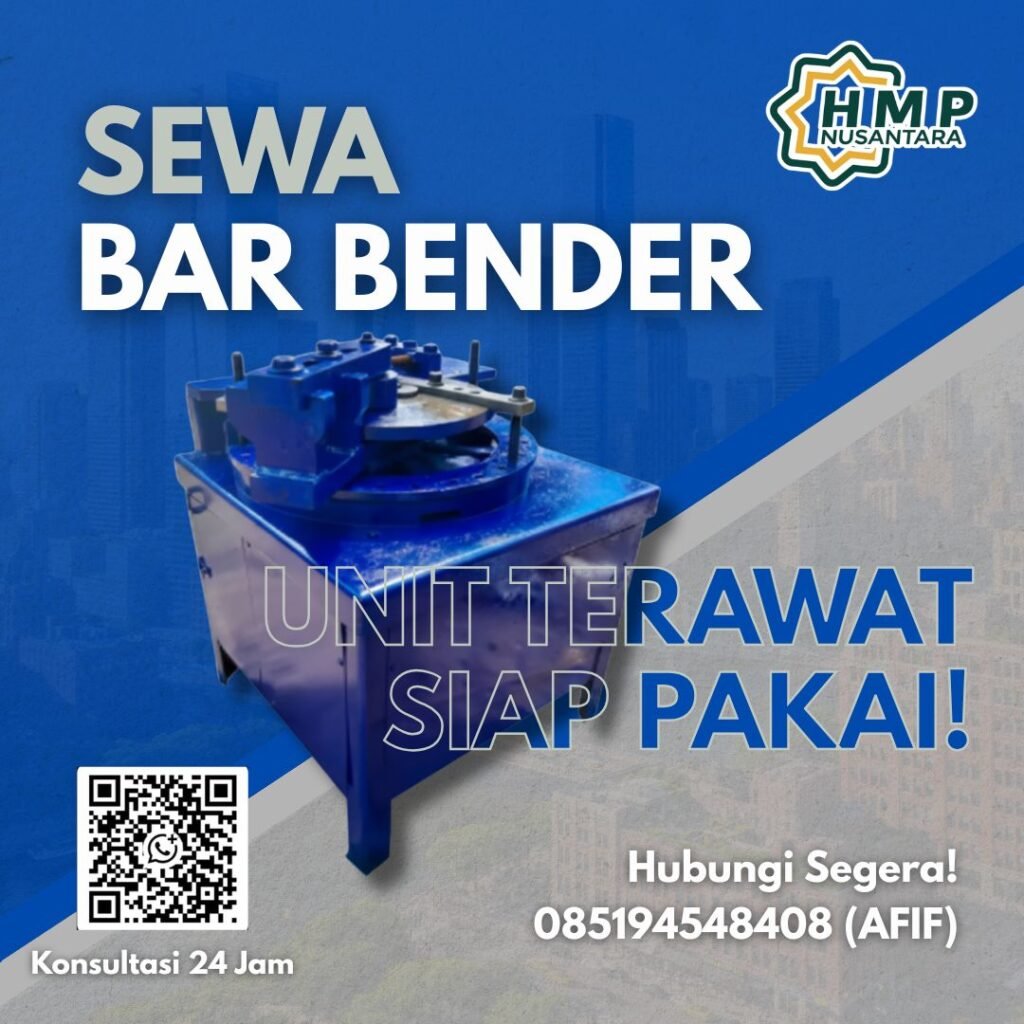 Sewa Bar Bender Purwakarta – Unit terawat siap pakai dari HMP Nusantara. Hubungi 085194548408 (Afif). Konsultasi 24 jam.