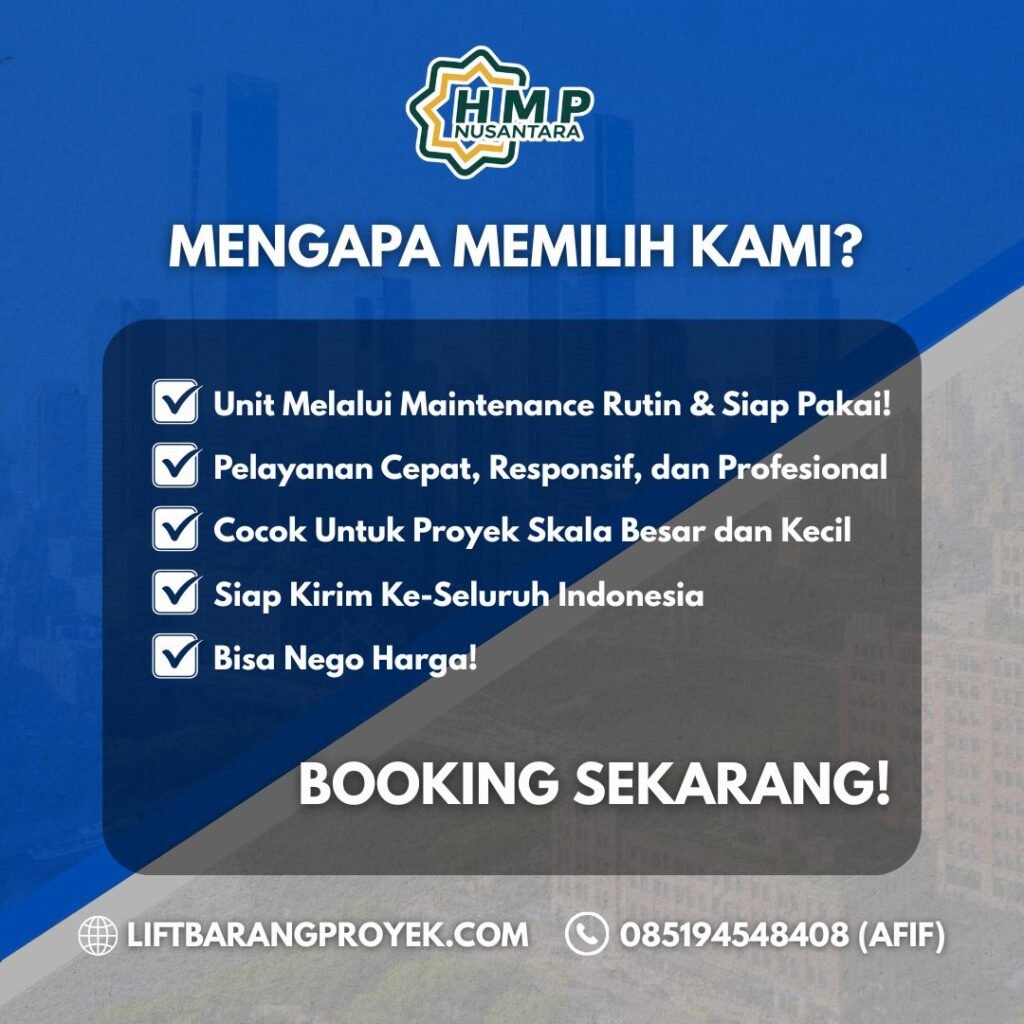 Mengapa memilih HMP Nusantara untuk sewa alat konstruksi di Purwakarta? Unit maintenance rutin, pelayanan cepat & profesional, cocok proyek besar & kecil, siap kirim seluruh Indonesia, bisa nego harga. Booking sekarang: 085194548408 (Afif).